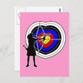 Carte Postale Cible cardiaque du tir à l'arc2 (Devant / Derrière)