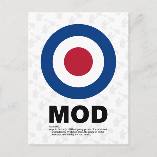 Carte postale cible Mod Soixante (Devant)
