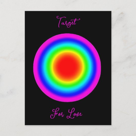 Carte Postale Cible pour l'amour – Art de la fierté  (Devant)