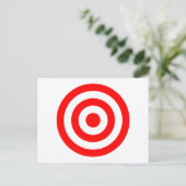 Carte Postale Cible rouge Bullseye (Debout devant)