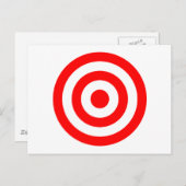 Carte Postale Cible rouge Bullseye (Devant / Derrière)