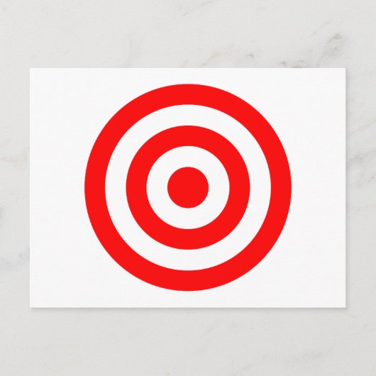 Carte Postale Cible rouge Bullseye (Devant)