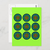 Carte Postale Cibles Neuf Carrés (Devant / Derrière)