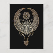 Carte Postale Ciboulette égyptienne à ailes grises avec ankh noi (Devant)