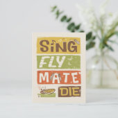 Carte Postale Cicada Sing Fly Mate Die (Debout devant)
