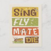Carte Postale Cicada Sing Fly Mate Die (Devant)