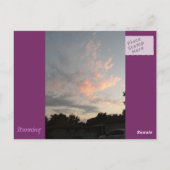 Carte postale Ciel bleu clair et violet (Dos)