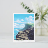 Carte Postale Ciel bleu dans Giants Causeway Irlande Travel (Debout devant)