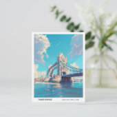 Carte Postale Ciel bleu dans Tower Bridge Londres Angleterre Voy (Debout devant)