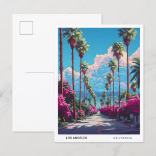 Carte Postale Ciel bleu en LA California USA Vintage voyage