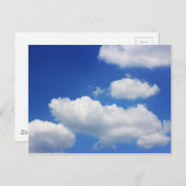 Carte Postale Ciel bleu et nuages (Devant / Derrière)