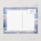 Carte Postale Ciel Bleu Étendu, Formations Nuageuses Différentes (Dos)