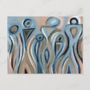 Carte postale Ciel Blue Modern Art Abstrait