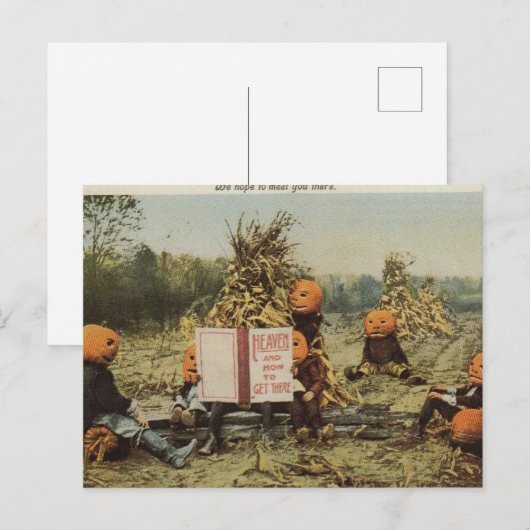 Carte Postale Ciel citrouille (Devant / Derrière)