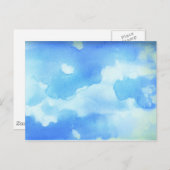 Carte Postale Ciel d'aquarelle (Devant / Derrière)