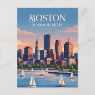 Carte Postale Ciel de Boston USA