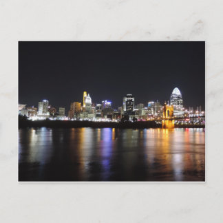 Carte Postale Ciel de Cincinnati la nuit