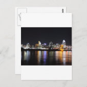Carte Postale Ciel de Cincinnati la nuit (Devant / Derrière)