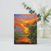 Carte Postale Ciel de feu au coucher du soleil (Debout devant)