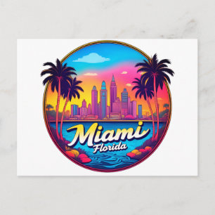Carte Postale Ciel de Miami City Floride