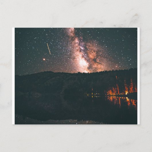 Carte Postale ciel de nuit du feu de camp (Devant)