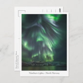 Carte Postale Ciel de nuit Northern Lights (Devant / Derrière)