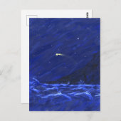 Carte Postale Ciel de nuit Ocean Cliff Tirage Star Canvas (Devant / Derrière)
