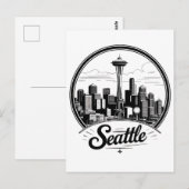 Carte Postale Ciel de Seattle (Devant / Derrière)