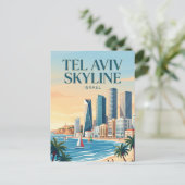Carte Postale Ciel de Tel Aviv Israël (Debout devant)