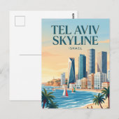 Carte Postale Ciel de Tel Aviv Israël (Devant / Derrière)