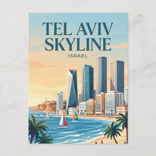 Carte Postale Ciel de Tel Aviv Israël (Devant)