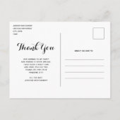 Carte Postale Ciel dégradé pastel rose et bleu Merci (Dos)