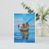 Carte Postale Ciel doux, Mer Céruleenne et Joncs Cubistes (Debout devant)