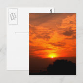 Carte Postale ciel et nuage / coucher du soleil (Devant / Derrière)