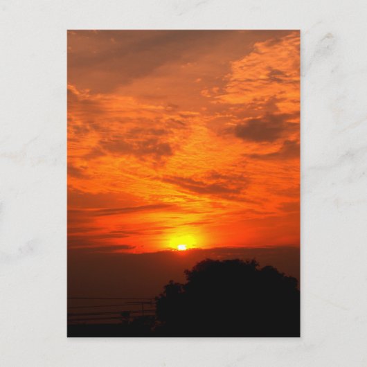Carte Postale ciel et nuage / coucher du soleil (Devant)