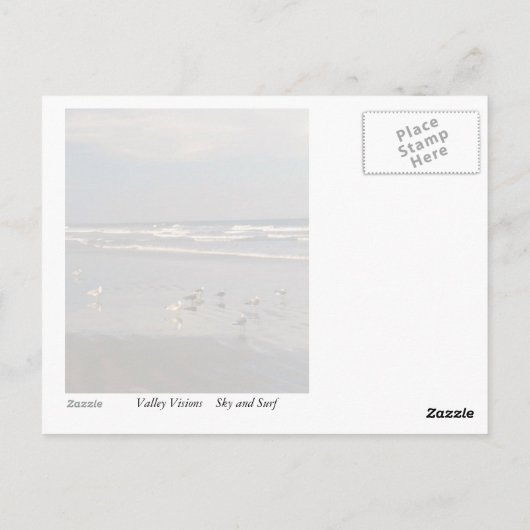 Carte Postale Ciel et Surf (Dos)