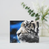 Carte Postale ciel étoilé blanc Tigre (Debout devant)