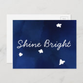 Carte Postale Ciel étoilé bleu minuit (Devant / Derrière)