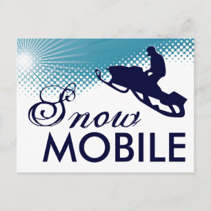 Carte Postale ciel haute motoneige