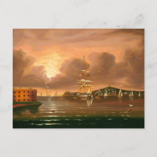 Carte Postale Ciel menaçant, baie de New York