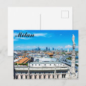 Carte Postale Ciel Milan en Italie (Devant / Derrière)