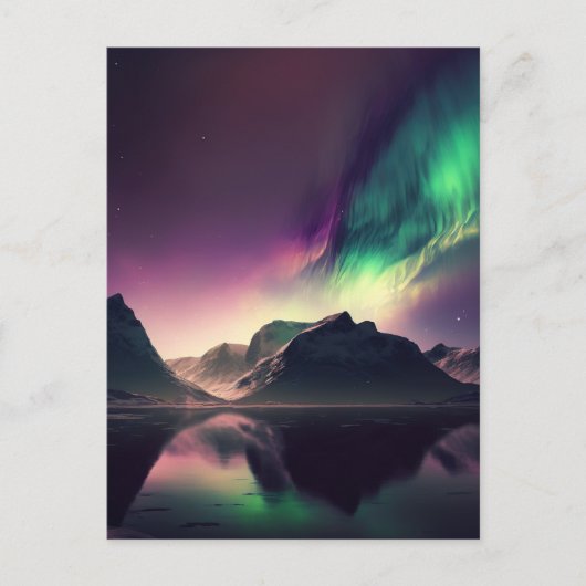 Carte Postale Ciel nocturne aurora (Devant)