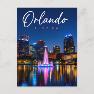 Carte Postale Ciel nocturne d'Orlando Floride Voyage en ville