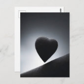 Carte Postale Ciel nocturne en forme de coeur clair de lune (Devant / Derrière)