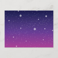 Ciel nocturne étoilé violet foncé