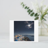 Carte Postale ciel nocturne onirique sur Santorin, Grèce, avec é (Debout devant)