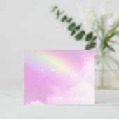 Carte Postale Ciel rose avec Citron jaune arc-en-ciel (Debout devant)