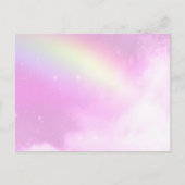 Carte Postale Ciel rose avec Citron jaune arc-en-ciel (Devant)