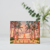 Carte Postale Ciel rose de Palm Beach pittoresque (Debout devant)