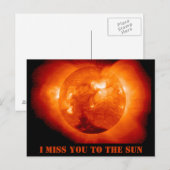 Carte Postale Ciels de l'espace solaire pensant à vous (Devant / Derrière)